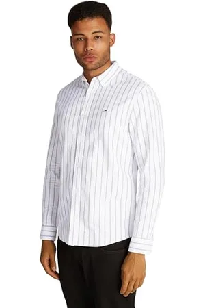 Tommy Hilfiger Men TJM REG OXFORD STRIPE SHIRT DM0DM19646 Blue (Dark Night Navy Stripe) M