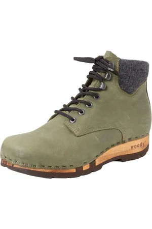 Woody Damen Mona Stiefelette, grün, 37 EU