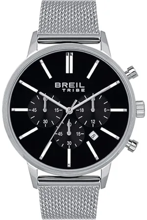 Breil Herren Uhr aus der Kollektion Avery EW0509 - Armbanduhr mit Analogem Zifferblatt in Blau - PE902 SUNON Bewegung - Quarzuhr - mit Armband aus Milanaise-Edelstahlgeflecht