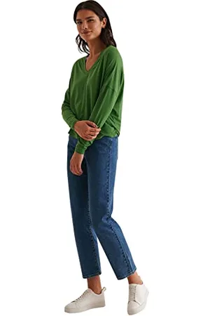 NA-KD Damen V-Neck Jersey Top Trägershirt/Cami Shirt, , L