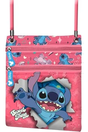 Disney Lilo und Stitch Thing-Action Vertikal Schultertasche, Rosa, 15,5 x 18 cm