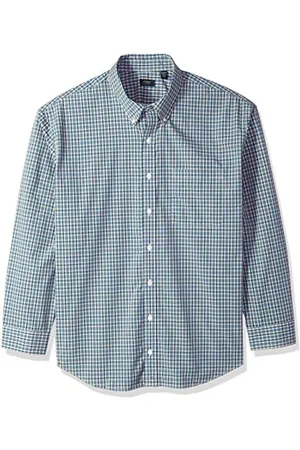 Arrow 1851 Herren Big and Tall Hamilton Poplins Long Sleeve Plaid Shirt Hemd mit Button-Down-Kragen, , XL