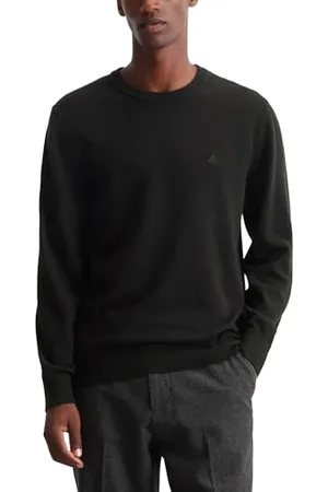 Marc O’ Polo Marc OߴPolo Herren Strickpullover mit Rundhalsausschnitt klassisch, Schwarz (Black), M
