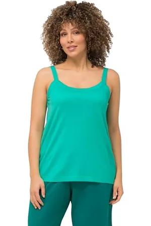 Ulla Popken Damen Spaghetti-Top T-Shirt, , 58-60