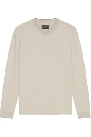 Marc O’ Polo Marc OߴPolo Herren Langarmshirt aus Bio-Baumwolle Basic, Beige (Dapple Gray), L