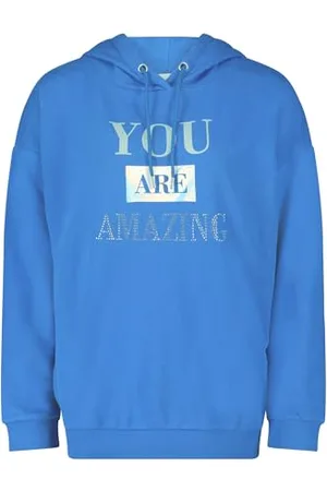 Cartoon Damen Hoodie Langarm Blue/Silver,40