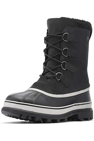 sorel Caribou wasserdichte Schneestiefel für Herren, Schwarz (Black x Dark Stone), 44 EU