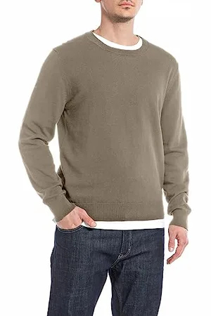 Replay Herren Pullover aus Baumwolle, (Grau), 3XL