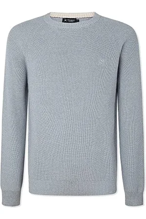 Hackett Herren Mouline Crew Pullover Sweater, , XS