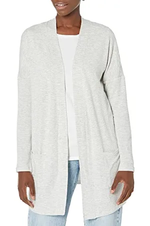 Amazon Damen Leichter Lounge-Cardigan mit lockerer Passform und offener Vorderseite, , XL