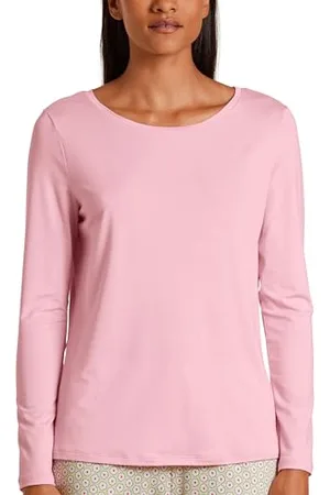 Calida Favourites Langarmshirt Damen, Rundhalsausschnitt, temperaturausgleichend und atmungaktiv, superleichte und extrafeine Qualität