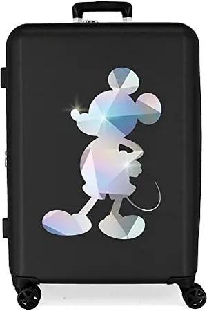 Disney 100 Special Shine Mickey Medium Koffer Schwarz 48x70x26 cm Starres ABS Integrierter TSA-Verschluss 81L 3,98 kg 4 Doppelrollen