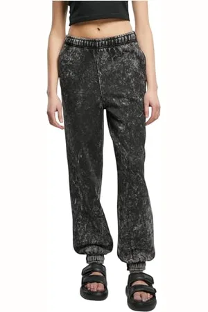 Urban classics Damen TB6036-Ladies Towel Washed Sweat Pants Hose, Black, S