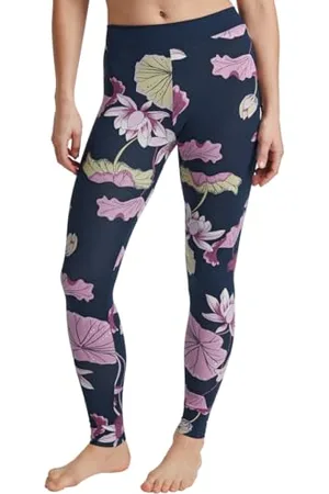 Calida Elastic Trend Leggings Damen, mit breitem Softbund, High Waist Yoga Leggings, natürlich atmungsaktive und weiche Single Jersey-Qualität