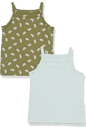 Amazon Mädchen Camisole aus Baumwollstretch, 2er-Pack, , 5 Jahre