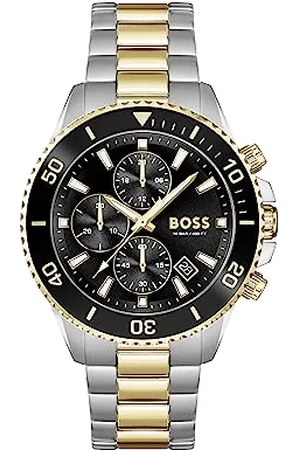 HUGO BOSS Chronograph Quarz Uhr für Herren Kollektion Admiral mit Zweifarbiges Edelstahlarmband - 1513908