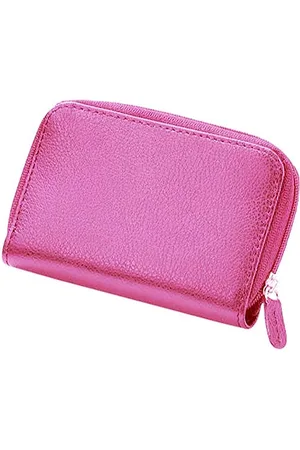 Alassio 2724 Maniküre-Etui, Kosmetiketui aus Leder, Qualitätsbesteck mit Nagelschere, Knipser, Pinzette und Feile, Nagelpflegeset, Lederetui mit Reißverschluss, pink, , ca. 11, 5 x 8 x 2 cm