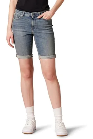Amazon Damen Schmal geschnittene 23-cm-Bermudashorts aus Denim, , 46