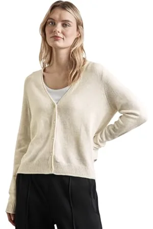 Street one Damen A253824 Kurzer Cardigan,Weiß, 44