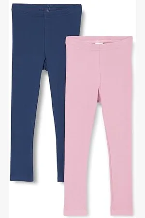 Green Cotton Alfa Rib Leggings Baby 2-Pack