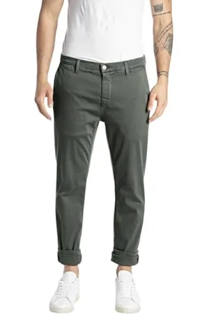 Replay Herren Chino Zeumar Slim-Fit Hyperflex X-Lite mit Stretch, Grün , 30W / 30L