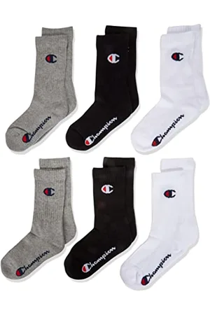 Champion Unisex Socks Basics 6pk Crew Füßlinge, , 31-34 EU