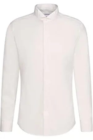 Seidensticker Herren Business - Hemd - Shaped Fit - Bügelfrei - Kläppchen Kragen - Langarm - Umschlagmanschette - 100% Baumwolle 42