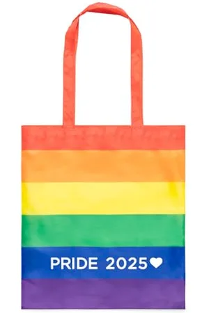eBuyGB Pride 2023 Regenbogen Baumwolle Shopper, Tote Bag für Gay Pride, Lesben, Bi, Trans Parade Festival Merch, LGBT, LGBTQ Merchandise