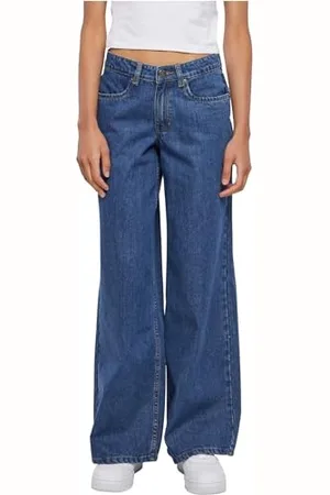 Urban classics Damen TB6112-Ladies Waist Wide Denim Hose, , 27