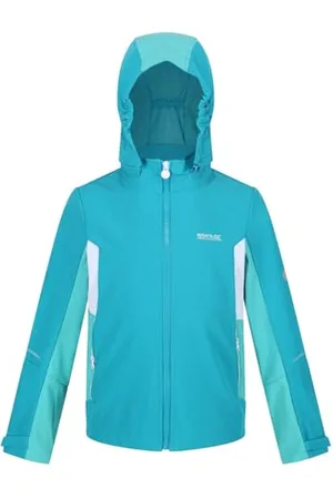 Regatta Acidity V Wasserabweisende, windabweisende Softshelljacke für Kinder. Mit DWR-Technologie und Kapuze. Zum Wandern geeignet.