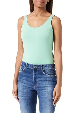 Blue Seven Damen Top Trägershirt/Cami Shirt, HL GRÜN Orig, 40