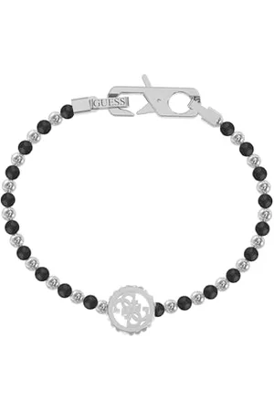 Guess Armband Modern Steel Bracelet with Onyx Log-in JUMB03037JWSTBK - Maße: 23 cm - L sGU2432-23 Marke:, Estándar, Unkostbare Metalle, Kein Edelstein