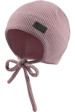 Sterntaler Beanie Waffelpique mit Bindeband für Mädchen - Baby Beanie Mädchen mit UV -Schutz 30 für Spielspaß an heißen Tagen - Leichte Mütze für Babys - , 41