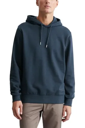 Marc O’ Polo Marc OߴPolo Herren Hoodie aus Bio-Baumwolle mit Kapuze, Blau (Moon Stone), XL