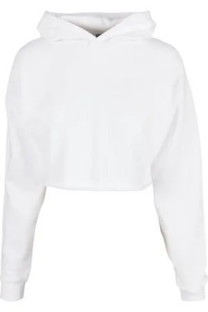 Urban classics Damen Ladies Oversized Cropped Hoody Kapuzenpullover, White, 4XL