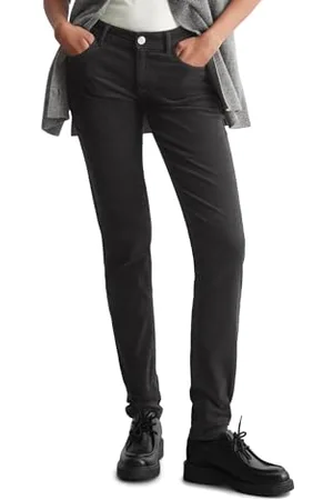 Marc O’ Polo Marc OߴPolo Denim Damen Cordhose mit Stretch-Anteil Slim Fit, Schwarz (Black), W26/L32