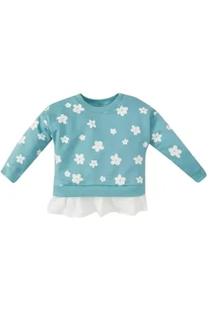 DeFacto Baby Mädchen Pullover, süßer Baby Pullover mit Langen Ärmeln - kuscheliges Baby Sweatshirt niedliches Baby Shirt Langarm für Mädchen, hochwertiger Kinderpullover