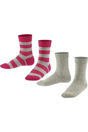 Falke Unisex Kinder Socken Happy Stripe Multipack K So Baumwolle gemustert 2 Paar, , 39-42