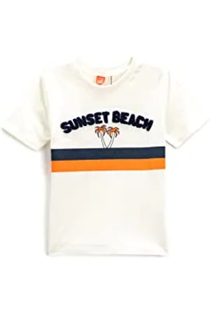 Koton Babyboy Printed Short Sleeve T-Shirt Applique Detail Crew Neck