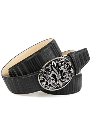 Anthoni Crown Damen Ledergürtel Gürtel, , 90