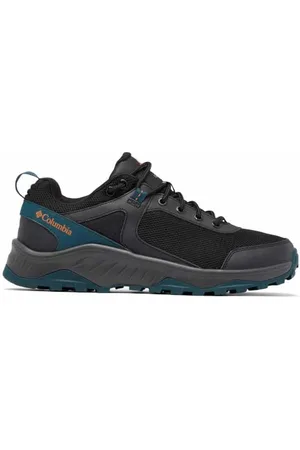 Columbia Trailstorm Ascend Waterproof, wasserdichte Trekking- und Wanderschuhe mit niedrigem Bund, Black/Night Wave, 44 EU