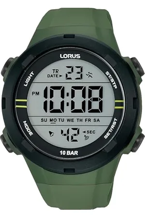 Lorus Herren Digital Quarz Uhr mit Silikon Armband R2305QX9