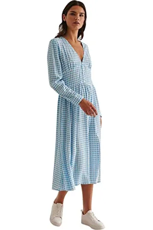 NA-KD Damen Midikleid mit Seitenschlitz Lässiges Kleid, , 36
