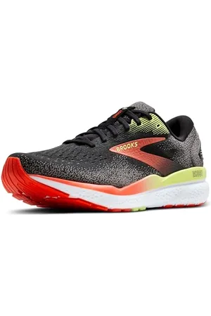 Brooks Herren Ghost 16 Sneaker, Schwarz Mandarine Rot Grün, 40.5 EU
