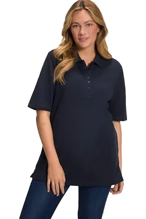 Ulla Popken Damen Basic Poloshirt T-Shirts, , 42-44 EU
