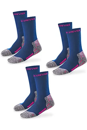 Black Crevice Trekkingsocken lang, 3 Paar, navy/fuxia, 39-42