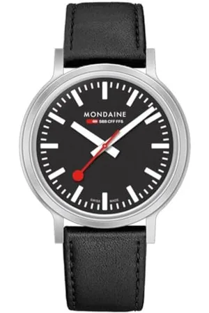 Mondaine Damen Analog Quarz Uhr mit Leder Armband MST.34020.LBV.Set