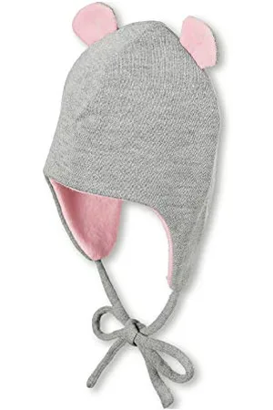 Sterntaler Inka-Mütze für Mädchen mit abstehenden Öhrchen, Gefüttert, Alter: 5-6 Monate, Größe: 43, (Silber)