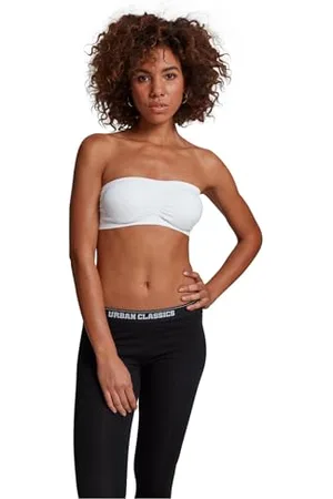 Urban classics Damen Top Ladies Pads Bandeau, Trägerloser Bandeau für Frauen mit integrierten Brust-Pads, white, XS