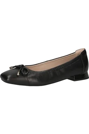 Caprice Damen Ballerinas mit Schleife Elegant, Schwarz , 37 EU